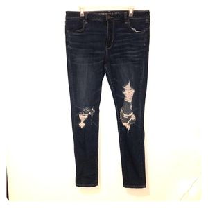 Dark Wash Destroyed Jeans